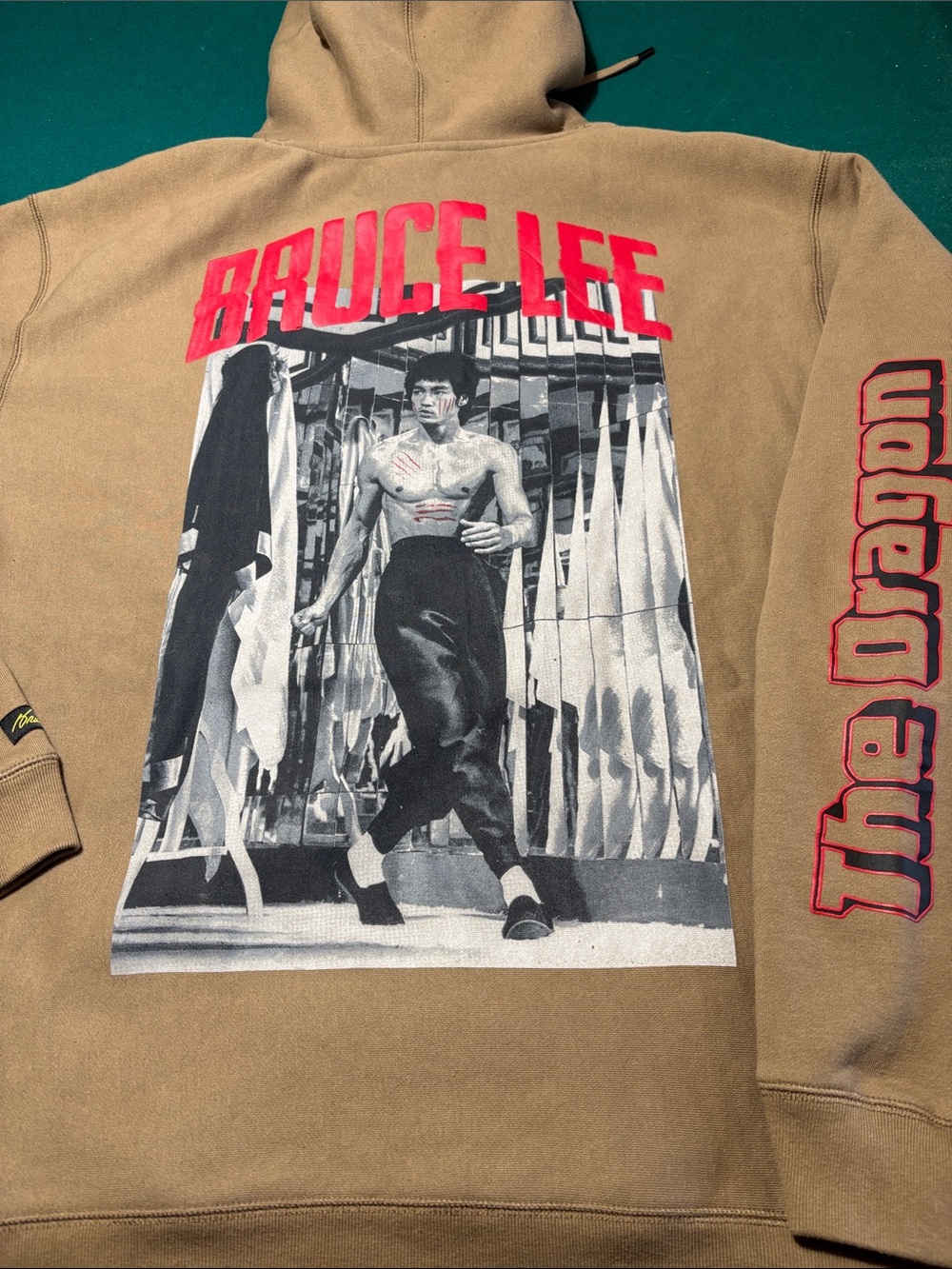 Bruce Lee x Shoe Palace Graphic Brown Hoodie - The Dragon Print , 2XL , $42